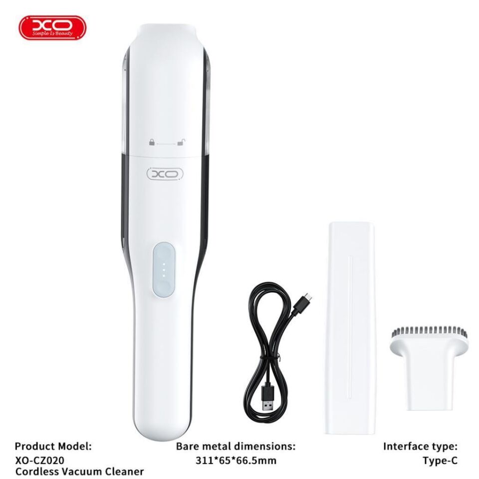 XO CZ020 Yıkanabilir Hepa Filtreli Kablosuz Elektrikli 5000mAh Araç ve Ev Süpürgesi