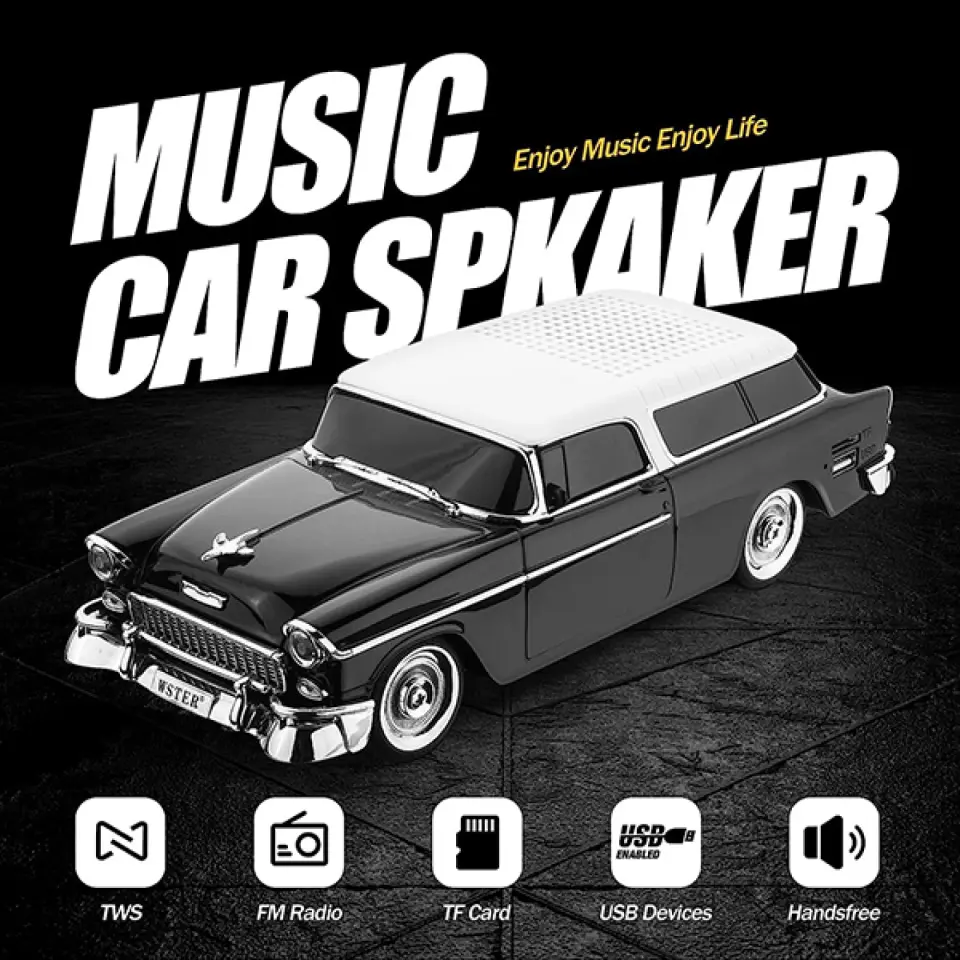 Wster 1955 Chevrolet Belair Araba Bluetooth FM Speaker