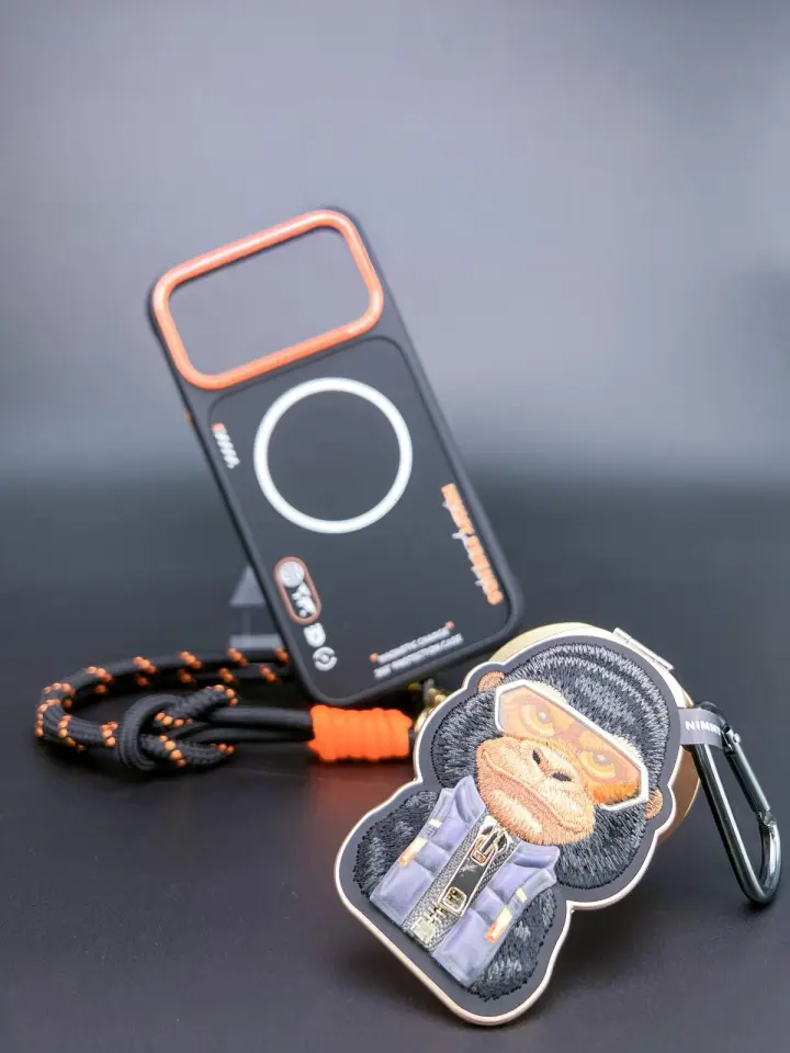 NIMMY iPhone 17 Pro Uyumlu MagSafe Özellikli Siyah Goril Aparatlı Cool And Cute 2.0 Telefon Kılıfı