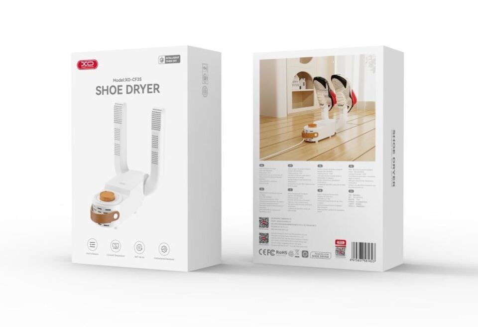 XO CF35 Portatif 360 Derece Sıcak Hava İle Antibakteriyel Ayakkabı Kurutucu