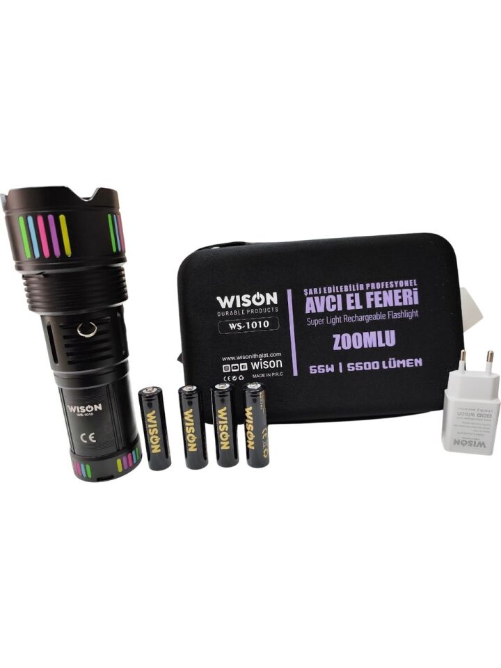 WISON Wıson WS-1010 55W 5500 Lümen Profesyonel Şarj Edilebilir El Feneri