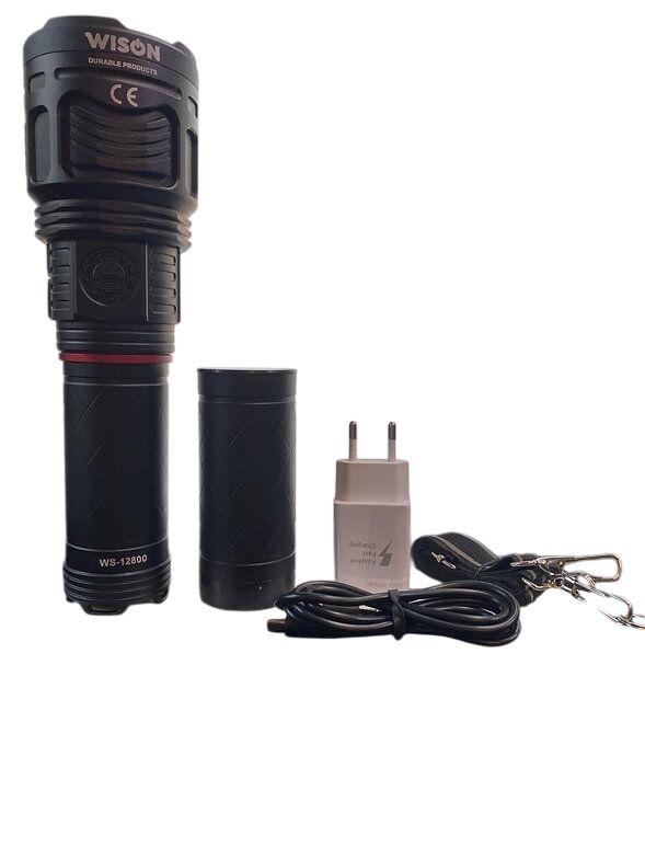 Wison WS-12800 80W 8000L 24000mAh Profesyonel Zoomlu El Feneri