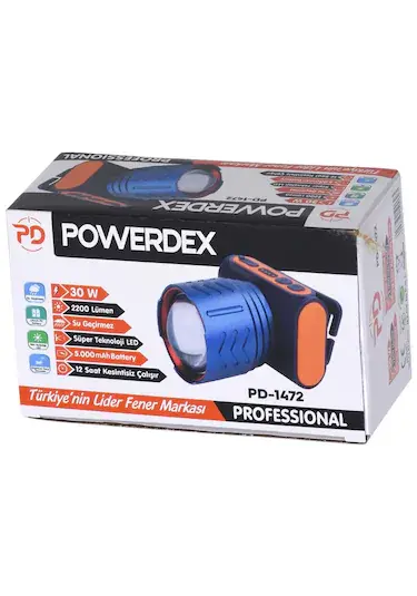 Powerdex 30w Şarjlı Kafa Lambası Pd-1472 Mavi
