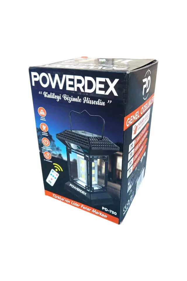 Powerdex PD-730 Kamp Lambası Solar Enerjili Güneş Enerjisi ile Çalışan Hareket Sensörlü
