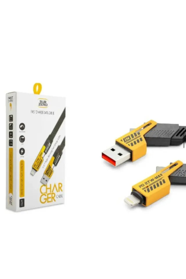 Subzero Tüm Telefonlara Uyumlu Cl24 Süper Hızlı 4 In 1 Sarj Kablosu