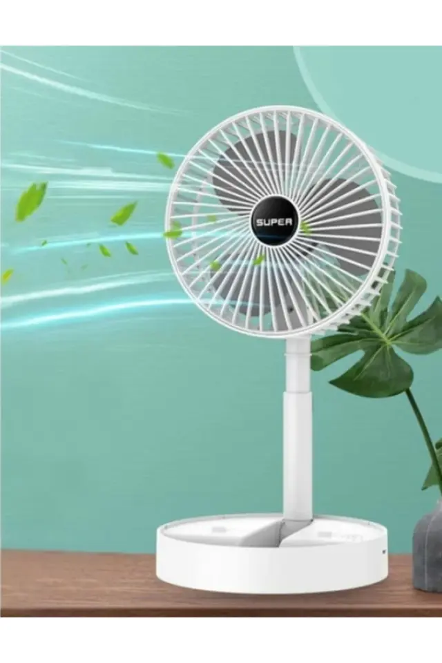 2000 Mah Bataryalı Telefon Standlı 180 Derece Ayarlanabilir 3 Kademeli Katlanabilir Masaüstü Taşınabilir Soğutucu