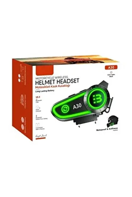 A30 2X Eşleşmeli İntercom Motor Kurye Kask Bluetooth Kulaklık