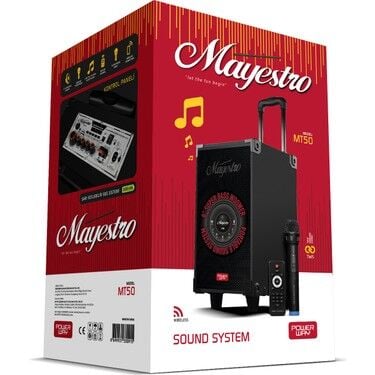MT50 Şarjlı Mikrofonlu Hoparlör Karaoke Sistemi Taşınabilir Amfi Büyük Bluetooth Hoparlör