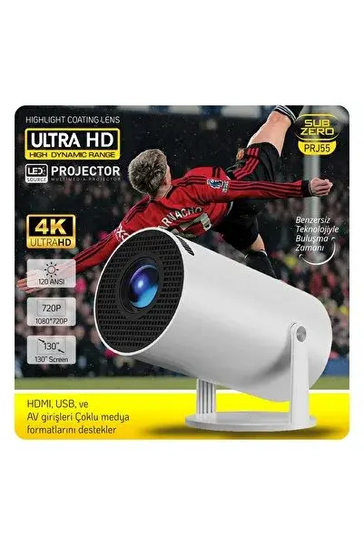 Taşınabilir LED Projektör - Yüksek Çözünürlüklü Ev Sinema Deneyimi