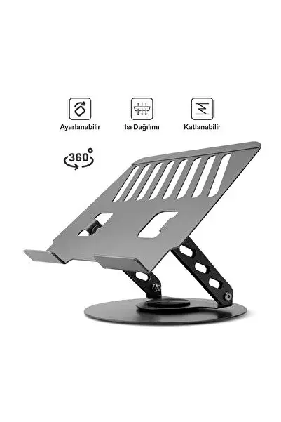 XR99 Yüksek Kalite Metal Ayarlı Laptop Macbook Uyumlu Notebook Tablet Tutucu Altlık Stand