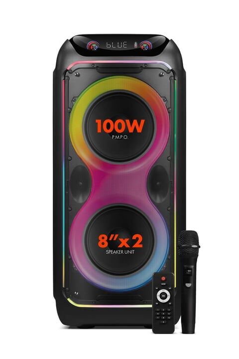 CIO 100W Hoparlör Gitar Saz Girişli Karaoke Parti Ses Sistemi 80 CM Dijital Ekran +Bass Pro