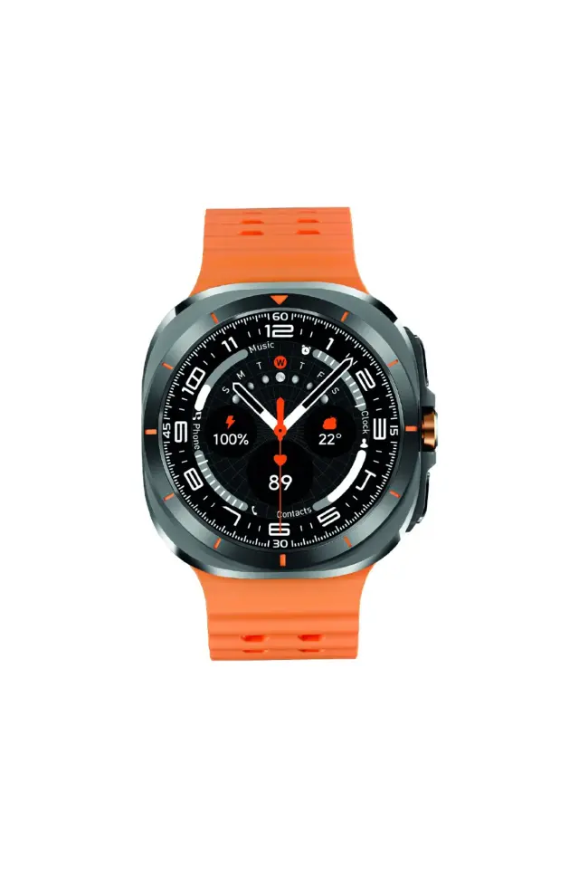 XO Watch Ultra Akıllı Saat, 46mm, 1.43 inç Ekran, IP67 Su Dayanıklı, GPS, Bluetooth Çağrı, NFC, Telefonla Konuşma, Turuncu