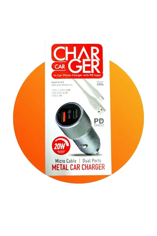 Subzero CR96 USB Micro Kablolu Type-C Çakmaklık Şarj