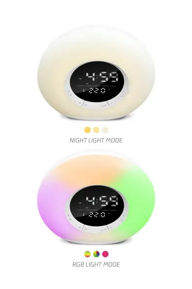 Powerway Space Saat Alarm Usb Aux Müzik Çalar Radyo Gece Lambası Taşınabilir Space Bluetooth Hoparlör