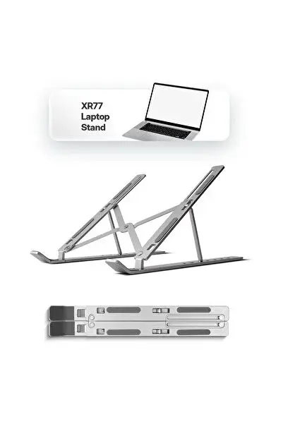 XR77 Alüminyum Ayarlı Katlanabilir Laptop Macbook Uyumlu Notebook Yükseltici Tutucu Stand