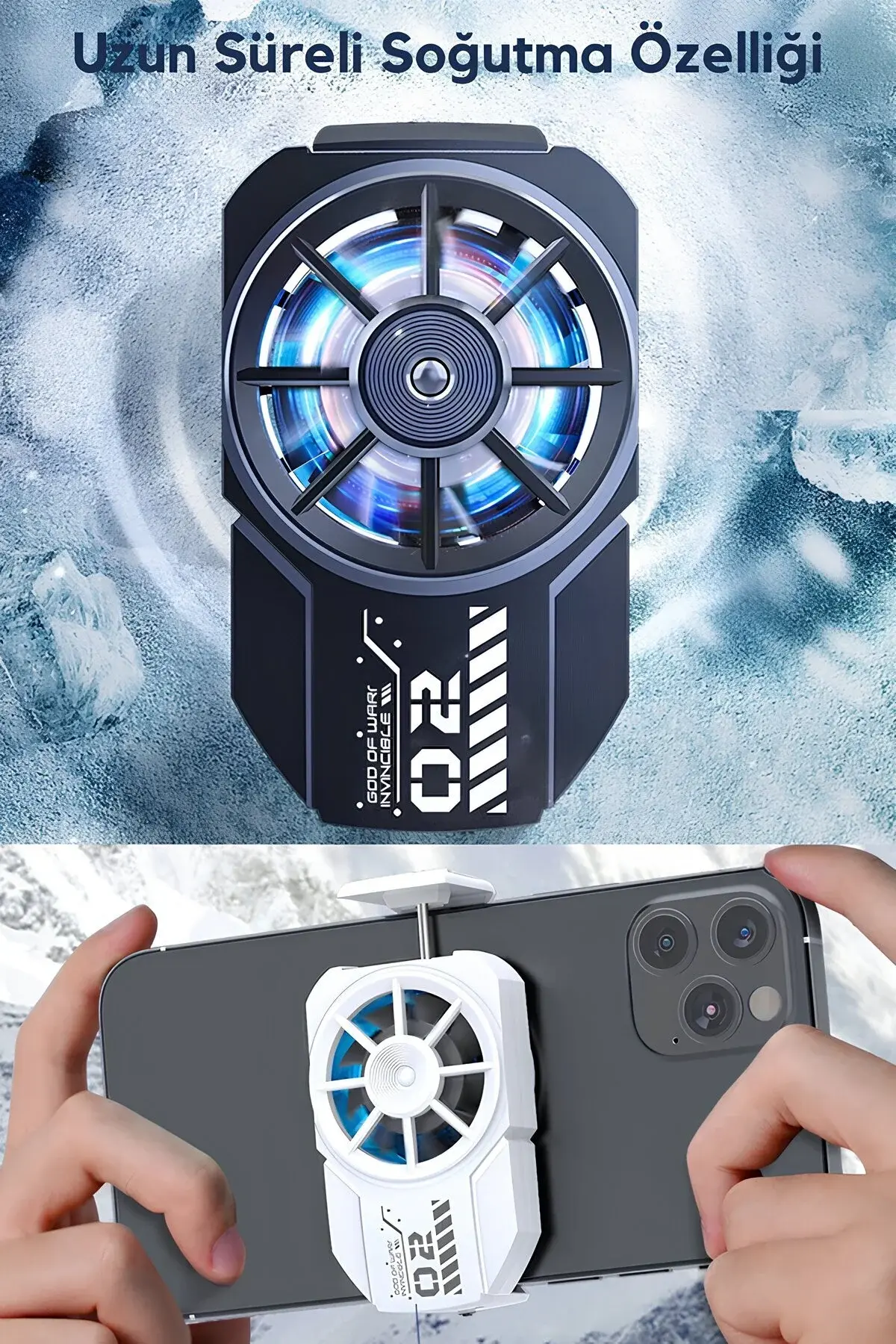 Subzero HR97 Ultra Güçlü Telefon Soğutucu Turbo Hava Soğutmalı Fan Radyatör Soğutucu Oyun HızlandırıcıUyumlu