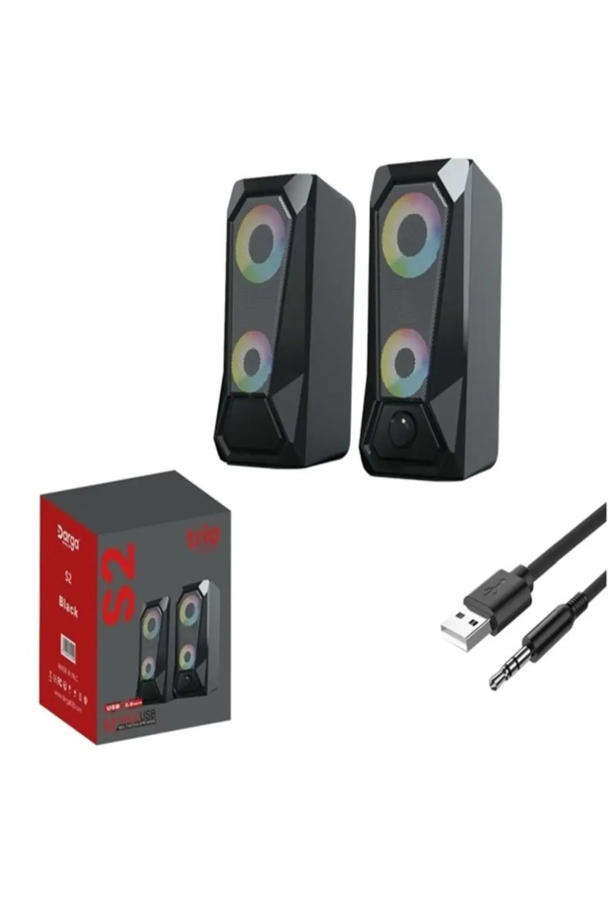 Trio S2 RGB IŞIKLI GAMİNG Bilgisayar Laptop Hoparlörü