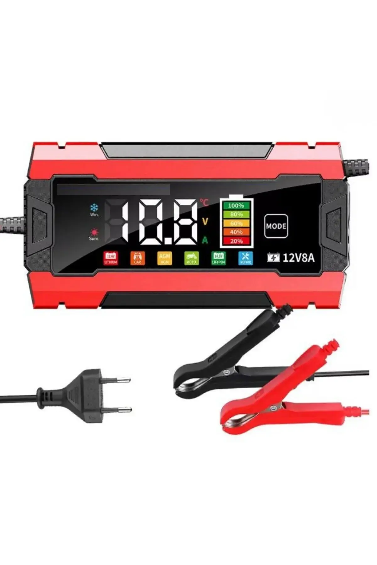 Auhma AOC11 12V 8A Dijital Ekranlı Akü Şarj ve Onarım Cihazı